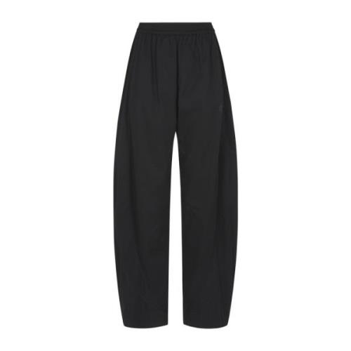 Sorte Track Pants med Piping