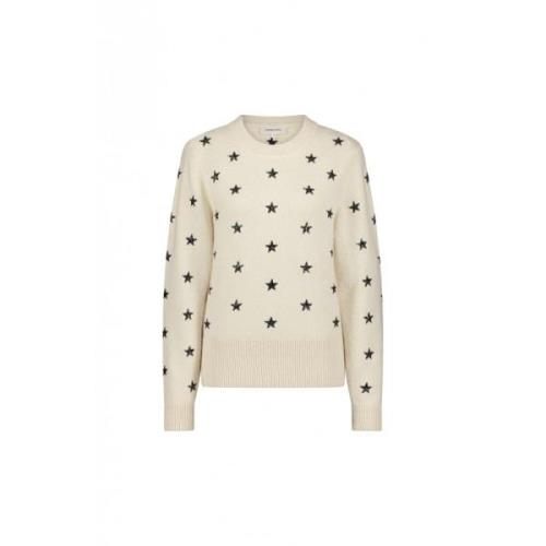 Stjerneprint Creme Pullover