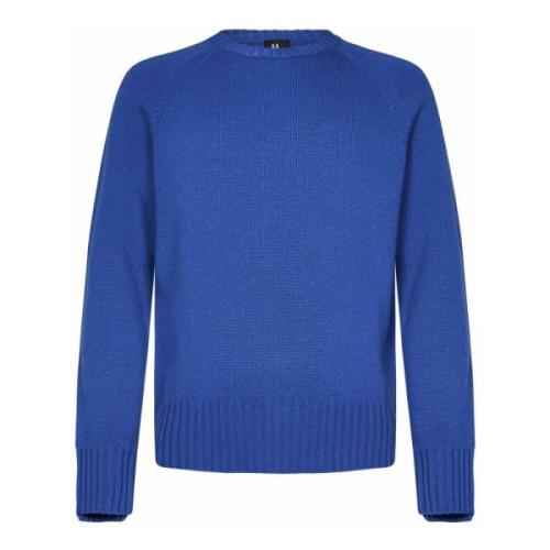 Blå Uld Cashmere Crewneck Sweater