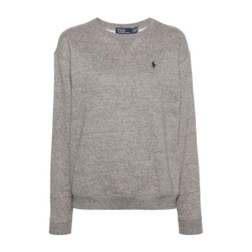 Grå Jersey Crew Neck Sweater