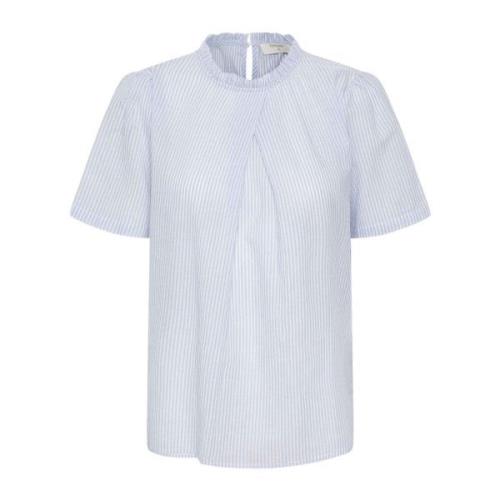 Blå Ruffle Bluse Katinkacr Stil