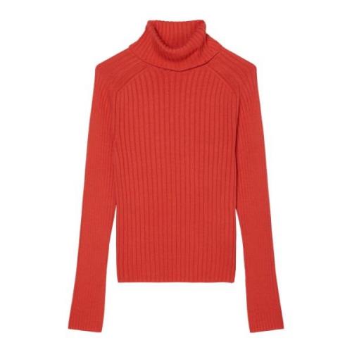 Ribstrikket turtleneck sweater slim