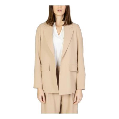 Beige Lapel Krave Blazer