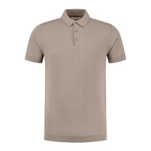 Essential Knitwear Polo Brun Herre