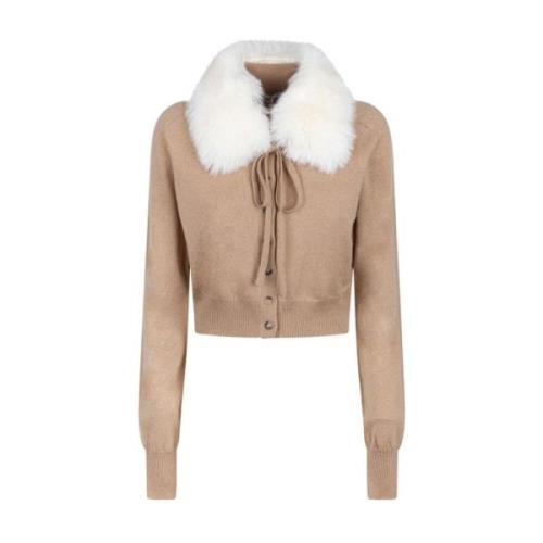 Beige Aftagelig Krave Cardigan