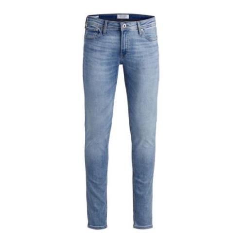 Lys Blå Slidt Jeans