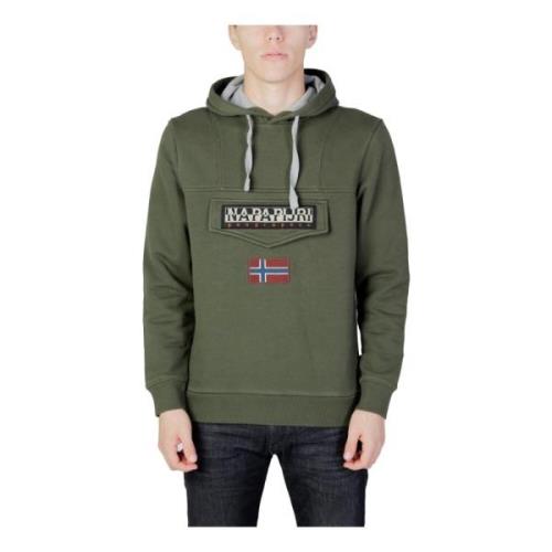 Grøn Print Sweatshirt Efterår/Vinter Mænd