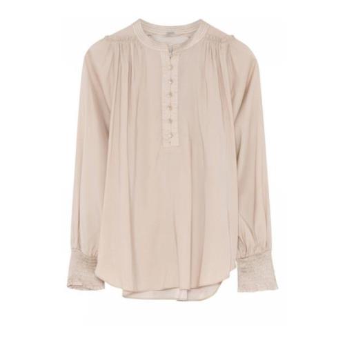 Smock Manchet Bluse Beach Sand