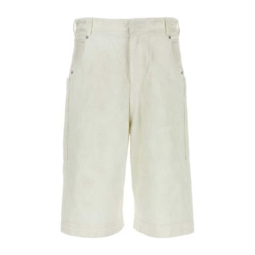 Ivory Denim Bermuda Shorts