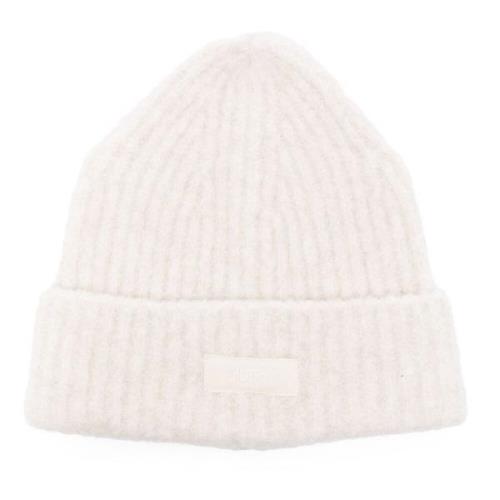 Ribbet Beanie Hat Ivory Applikation