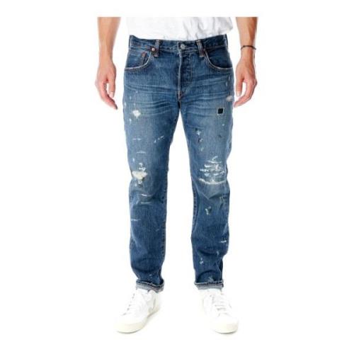 Mørkeblå Tapered Fit Jeans