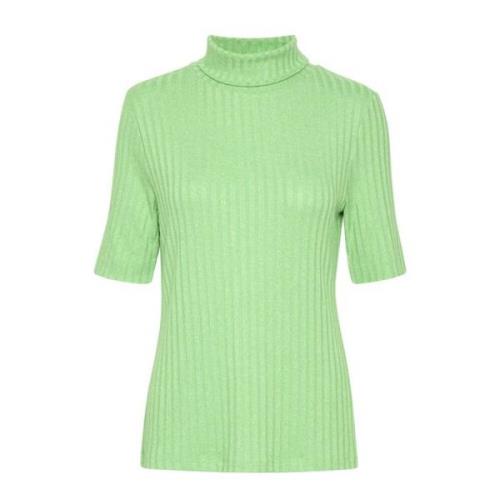 Rollneck Bluse Top Irish Green Melange