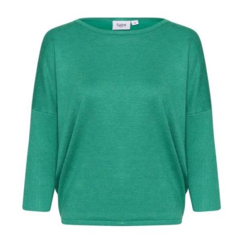 Emerald Melange R-Neck Pullover Sweater