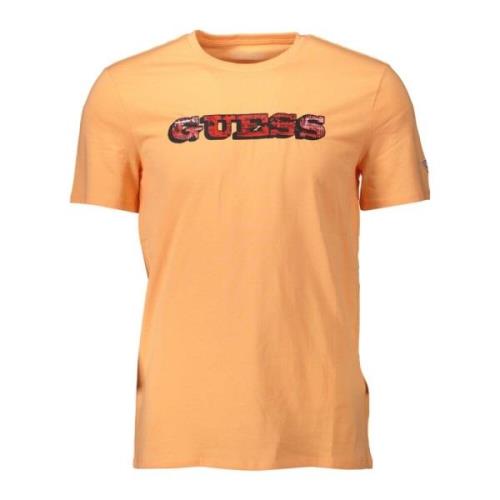 Orange Bomuld T-Shirt, Slim Fit, Logo Print