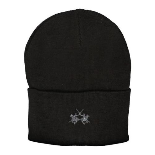 Sort Herre Broderet Logo Beanie