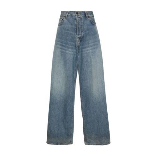 Lysvaskede Brede Jeans