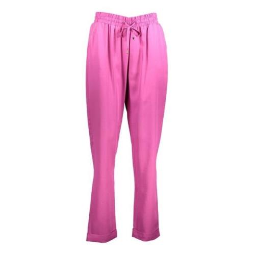 Pink Lyocell Jeans & Pant med elastisk talje