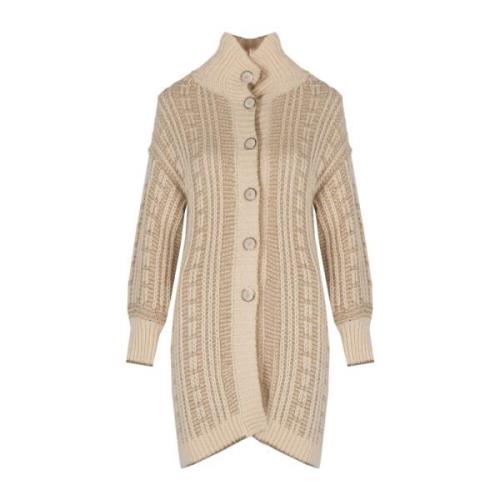 Elegant Cardigan med Stående Krave