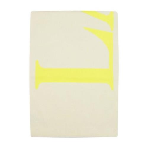 Neon Yellow Logo Wool Scarf