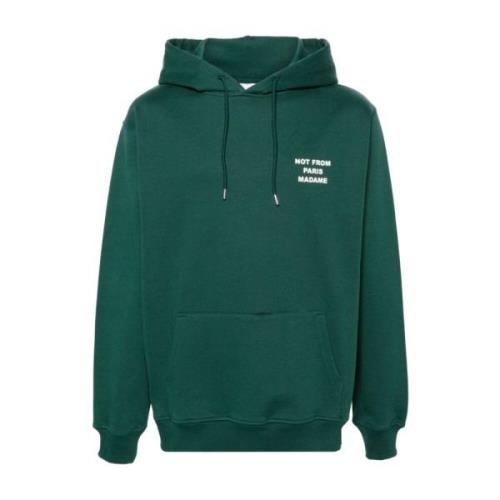 Hoodie med slogan, grøn