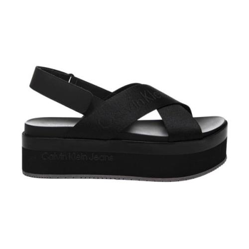 Sort Flatform Sling Sandal