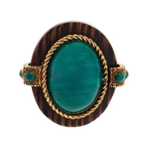 Malachite Effekt Stud Øreringe