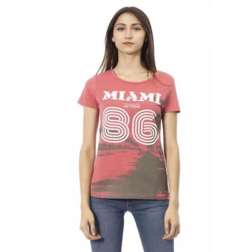 Elegant Pink Tee med Frontprint