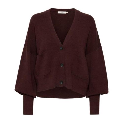 Feminin Cardigan Brun Puce Melange