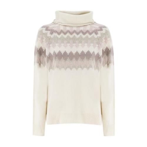 Geometrisk Mønster Turtleneck Jumper