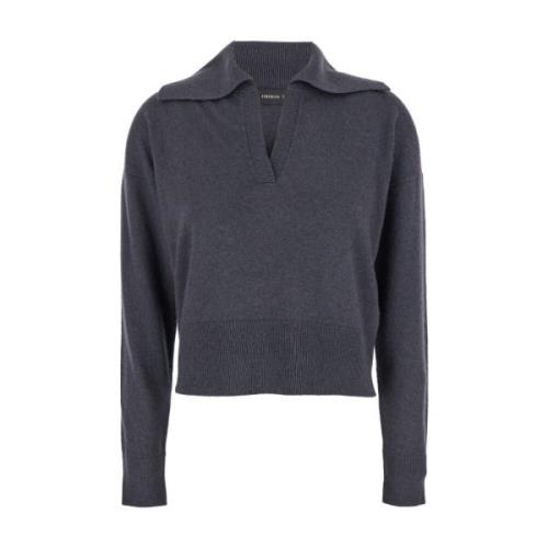 Grå Polo Pull Sweater