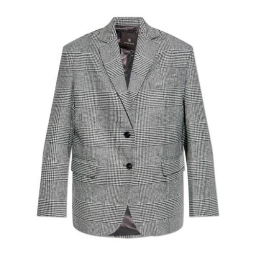 Blazer med ternmønster