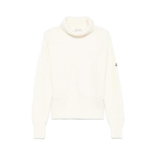 Beige Uld Tricot Strik Sweater