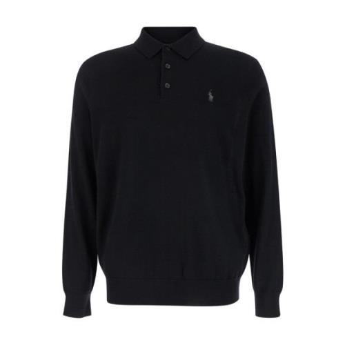 Merino Polo Sweater Sort