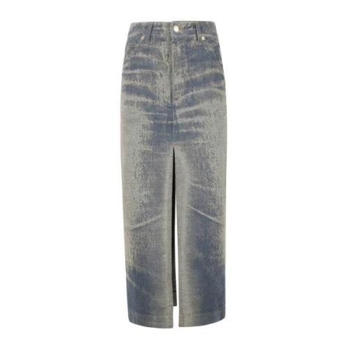 Jacquard Denim Nederdel