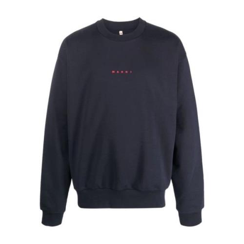 Blå Crewneck Sweatshirt til Mænd