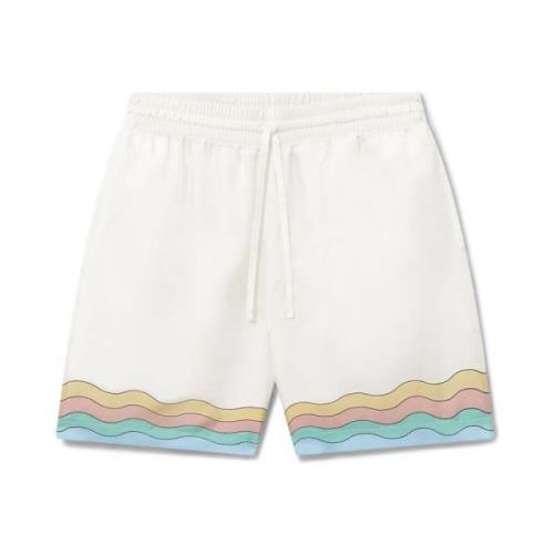 Hvide silke shorts Palm Springs design