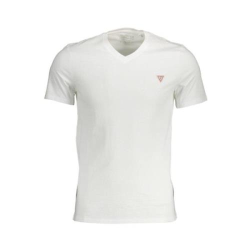 Elegant hvid V-hals T-shirt