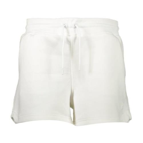 Sporty hvide dame shorts med elastisk talje