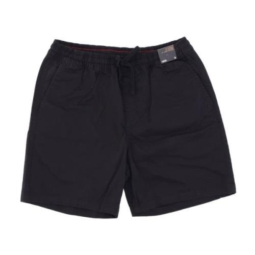 Sorte afslappede elastiske shorts