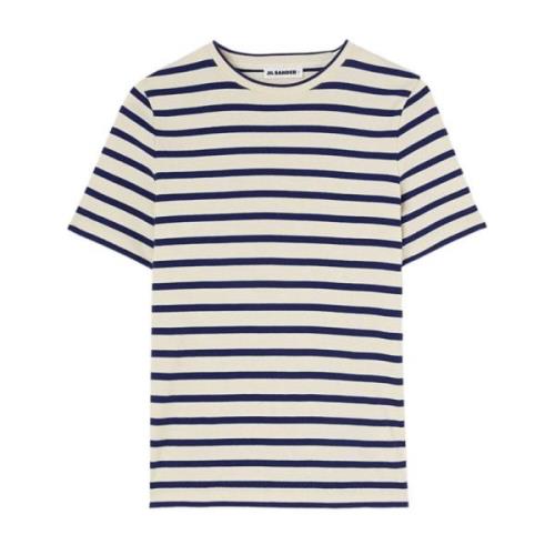 Stribet T-shirt Creme Navy