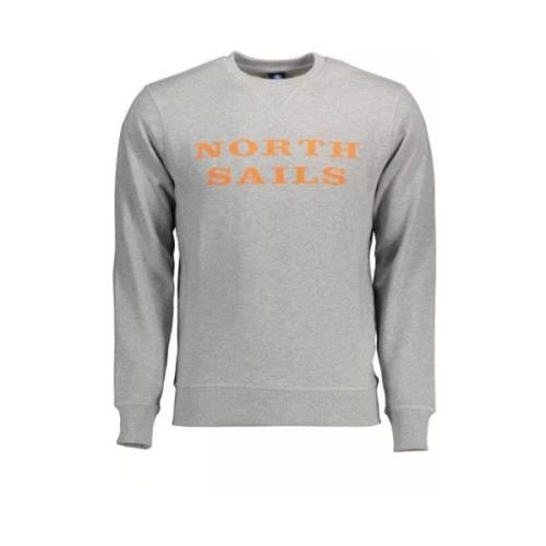 Stilfuldt Gråt Trykt Sweatshirt