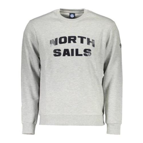 Grå Langærmet Crewneck Sweatshirt