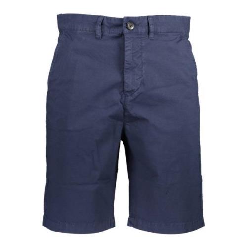 Blå Bermuda Shorts Regular Fit Bomuld