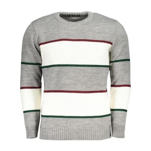 Herre Crewneck Sweater med Kontrastdetaljer