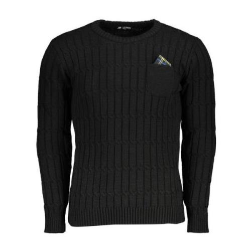 Twisted Crew Neck Sweater med Lomme