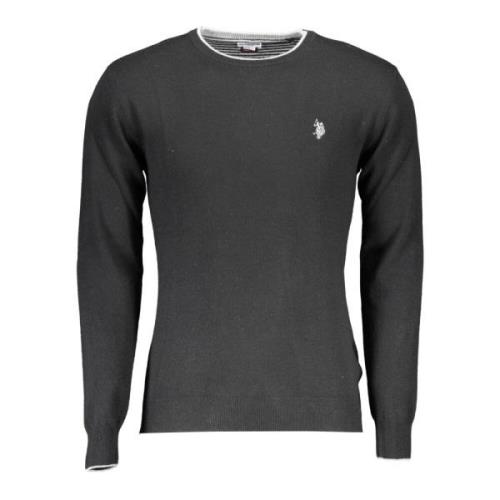 Sort Herre Sweater Langærmet Slim Fit