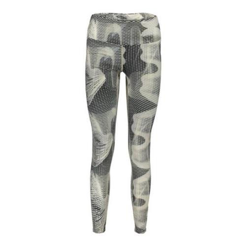 Sorte Leggings med Reflekterende Print