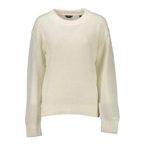 Elegant hvid uldblandings sweater