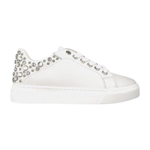 Studded Læder Sneaker med Platformssål