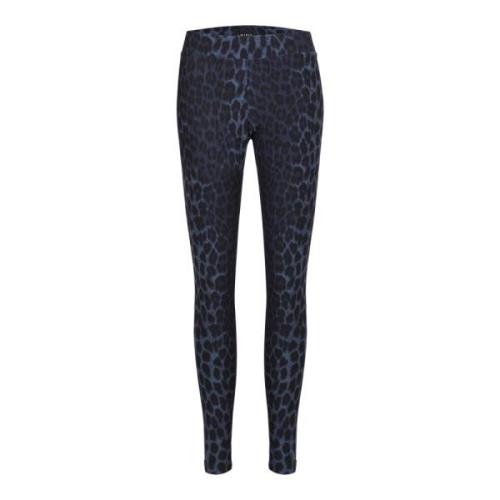 Leopard Leggings, Dusty Navy Leo